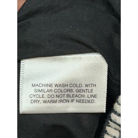 Apostrophe Dress Womens Large Black White Linen Blend Sleeveless Sheath Check - Picture 6 of 8